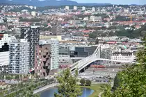 OSLO (Fylke Oslo), 07.09.2016, Blick vom Ekeberg in Richtung Hauptbahnhof