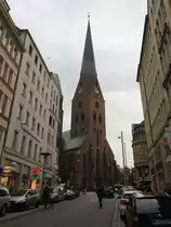 Hamburg am 19. Oktober 2016, die Petrikirche von der Bergstra�e  aus gesehen. 