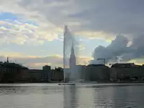 Alsterfont�ne in der Binnenalster von Hamburg am 19. Oktober 2016.