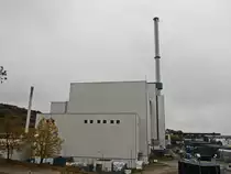 Das AKW Kr�mmel gesehen vom Schulungs- und Kommunikationszentrum am 21. Oktober 2016 in Geesthacht. 