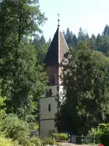 Kloster Weitenau im S�dschwarzwald, der Glockenturm der ehemaligen Klosterkirche, Sept.2016