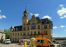 Das Rathaus von Bad Lausick.
Aufgenommen im Juli 2016.