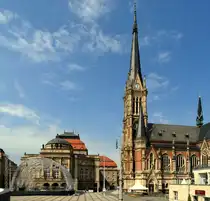 Die Petri-Kirche in Chemnitz.
Aufgenommen im Sepetember 2016.