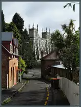 Die Stadt Dunedin wurde 1848 von schottischen Siedlern gegr�ndet. Hier ist die 1878 errichtete St Joseph's Cathedral zu sehen. (27.10.2016)