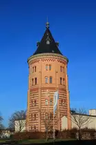 Wasserturm der Stadt G�rlitz an der Pomologischer-Garten-Stra�e, im Dezember 2016.