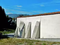 Benediktinerkloster Einsiedeln, St�tzmauer - 02.10.2015