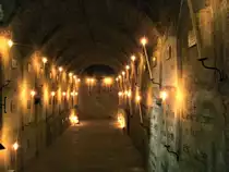 Benediktinerkloster Einsiedeln, die  kleine alte Krypta unterhalb des Altars - 19.02.2009