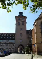 Stra�burg, der Hospitalturm (1200-1250), stadtausw�rts gesehen, Juli 2016