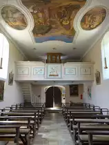 Hagsbronn, Orgelempore und Deckengem�lde in der St. �gidius Kirche (26.05.2016)