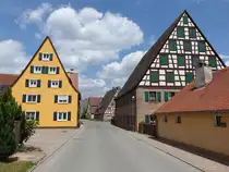 Mosbach, Fachwerkh�user in der Hauptstra�e (26.05.2016)