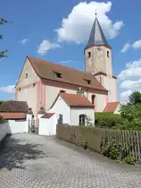 R�ttenbach, St. Ulrich Kirche, erbaut bis 1668, Umbau von 1739 bis 1742 (26.05.2016)