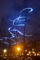 Die Lichtinstallation �Wisp� am Hereinbracht in Amsterdam. Aufnahme: 3. Januar 2017.