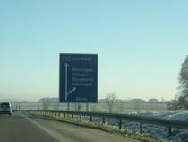 Autobahn A8 in der N�he vom Kreuz  Ulm ! 25.12.07