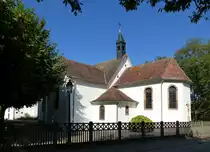Neunkirch, die St.Anna-Kirche, Ostseite Blick auf Chor und Dachreiter, Sept.2016