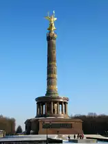 Die Siegess�ule in Berlin wurde 1864-1873 erbaut. Hier ist sie am 10.01.2017 bei bestem Wetter zu sehen.