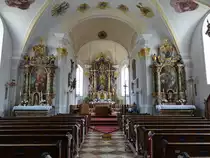 Neubeuern, barocke Alt�re in der Pfarrkirche Maria Empf�ngnis (03.07.2016)