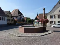 Brunnen in der Hauptstra�e von B�tzingen (15.08.2016)