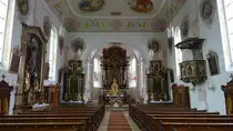 Elsendorf, Kirche Mari� Unbefleckte Empf�ngnis, neubarocke  Fresken von Josef Wittmann (06.11.2016) 