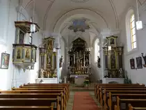 Hankofen, barocke Kanzel und Alt�re in der Pfarrkirche St. Georg (13.11.2016)