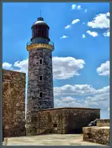 Das Castillo de los Tres Reyes del Morro wird durch den 1845 errichteten Leuchtturm gepr�gt. (Havanna, 29.03.2017)