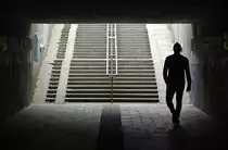 Im Tunnel unter der Stra�e Randersvej am Kreuz Norges Alle/Skovvangsvej. Aufnahmedartum: 5. Juni 2017.