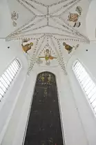 Der Innenraum des Dom zu Aarhus ist auf �ber 220 m� mit Fresken bemalt, die �berwiegend aus der Zeit zwischen 1470 und 1520 stammen. Bis zur Reformation war nahezu die gesamte Kirche mit Fresken ausgemalt. Aufnahme: 5. Juni 2017.