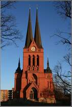 Die Chemnitzer Markuskirche erstrahlt im warmen Nachmittagslicht der Januarsonne am 13.01.08.