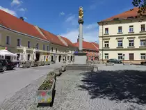 Ptuj, Mariens�ule am Minoritski Platz in der Altstadt (04.05.2017)