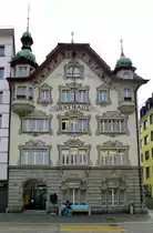 Einsiedeln, das Rathaus der ca. 15000 Einwohner z�hlenden Gemeinde im Kanton Schwyz, Mai 2017