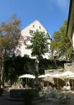 Tiengen, Blick vom Rathausplatz zum Schlo�, Sept.2015