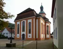 Tiengen, katholische Pfarrkirche Maria Himmelfahrt, 1753-55 erbaut von Peter Thumb im Barockstil, Sept.2015