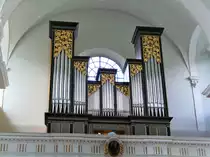 Brig, Kollegiumskirche, Orgel. Baujahr 1994 durch Orgelbauer Hans J. F�glister, Grimisuat VS, mit 40 Registern auf 3 Manualen und Pedal - 22.08.2007