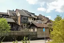Klingnau, alte Wohnh�user an der Sonnengasse, R�ckseitenansicht - 04.05.2016