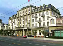 Luzern, Hotel Schweizerhof. Das Hotel ist 1845 er�ffnet worden und ist seit 1861 im Besitz der Familie Hauser. Die urspr�ngliche Architektur ist bis heute bewahrt geblieben. Die Innenr�ume kennen nichts Vergleichbares. Verschiedene Renovationen in den letzten Jahren lassen das Hotel wieder den ganzen Glanz des 19. Jahrhunderts ausstrahlen - 09.11.2008