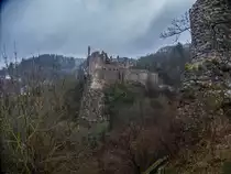 Schlo� Oberstein, von der Burgruine fotografiert (29.01.2013)