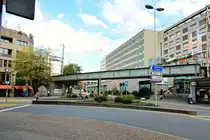 Zug, alte Eisenbahnbr�cke �ber die Baarerstrasse f�r die Z�ge in Richtung Gotthard - 02.10.2014