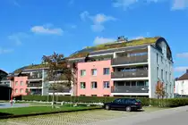 Pf�ffikon ZH, Wohn�user mit “gr�nem” Dach, an der Rigistrasse - 06.10.2014