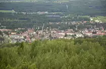 R�ttvik (Dalarna - Schweden) vom Turm �Vidabick� aus gesehen. Der Ort liegt am Ostufer des Sees Siljan und ist eine bedeutender Fremdenverkehrsort. Aufnahme: 31. Juli 2017.