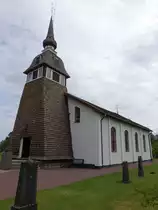 Bingsj�, Ev. Kirche, erbaut 1792, im Inneren Malereien von 1841 (16.06.2017)