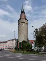 Kitzingen, Falterturm am Hindenburgring, erbaut Ende des 15. Jahrhundert  (27.08.2017)