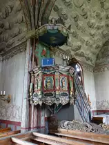 �lvros, Kanzel in der alten Ev. Kirche, Mitte des 18. Jahrhundert (17.06.2017)