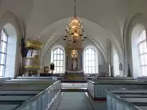 Tuna, Kanzel und Altar in der Ev. Kirche, Kanzel erbaut 1793 durch Johan Edler (20.06.2017)