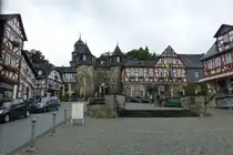 Blick in die Innenstadt und auf das Schloss von Braunfels.
Aufgenommen im September 2017.