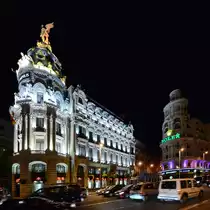 Edificio Metr�polis und Edificio Grassy an der Gran Via in Madrid. (September 2011)