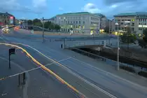 Blick aus dem Hotelzimmer auf die Stampgatan & Kvarnbron in G�teborg (August 2010)