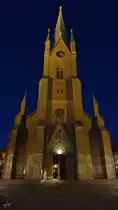 Die Domkirche von Link�ping in der Nacht. (Oktober 2011)
