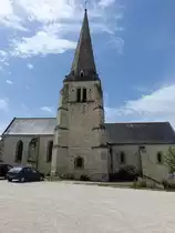 Jaulnay, St. Gervais Kirche, erbaut im 15. Jahrhundert mit romanischer Fassade (08.07.2017)