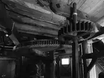 Im Innern der Erdholl�nderwindm�hle im Agrarhistorischen Museum Alt Schwerin.