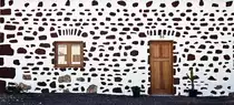 Eine Hausfassade im Dorf Valle de Santa In�s auf der Insel Fuerteventura. Aufnahme: 19. Oktober 2017.