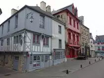 Josselin, alte Fachwerkh�user in der Rue des Vierges (11.07.2017)